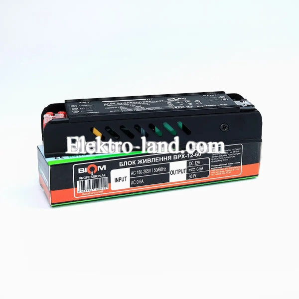 Блок питания BIOM Professional DC12 60W BPX-12-60 5А