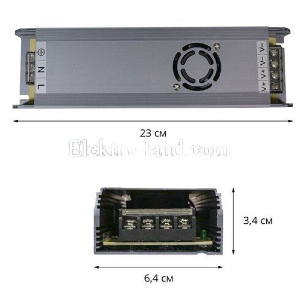 Блок питания 29.2A  (350W) негерметичный на 12 вольт Biom Professional   