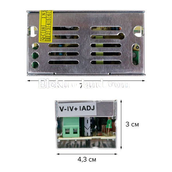 Блок питания 1,25A  (15W) негерметичный на 12 вольт Biom 