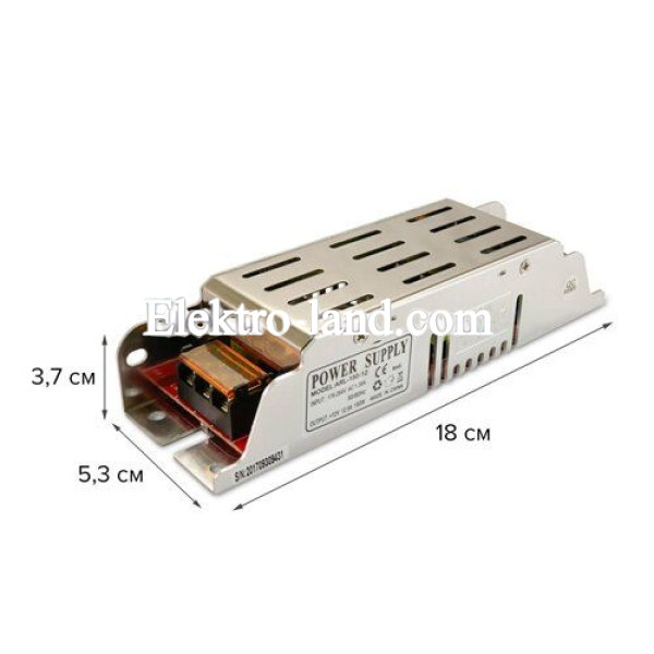 Блок питания 12.5A  (150W)  узкий негерметичный arl-150 на 12 вольт Biom 