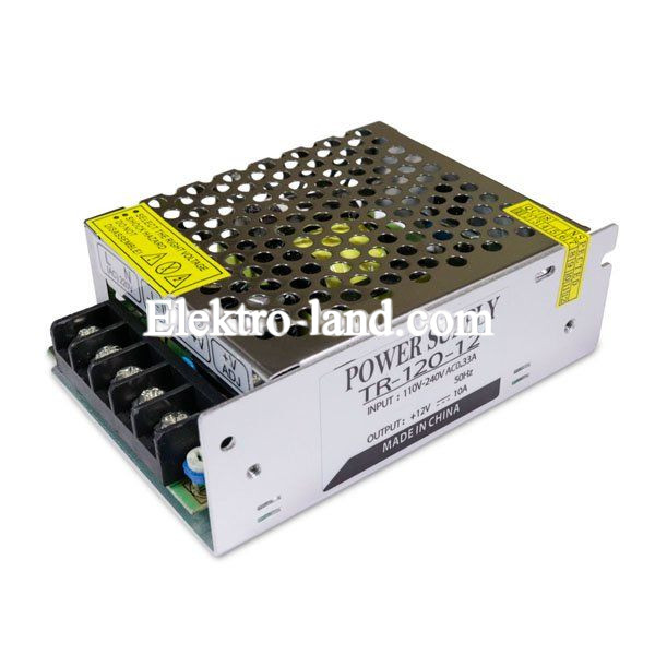 Блок питания 10A  (120W) негерметичный на 12 вольт Biom 