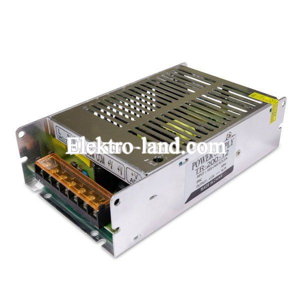 Блок питания 16.5A  (200W) негерметичный на 12 вольт Biom 