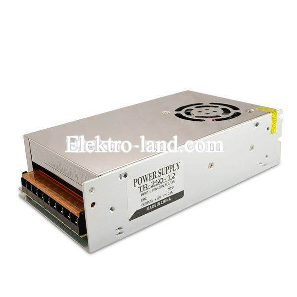Блок питания 20A  (250W) негерметичный на 12 вольт Biom 