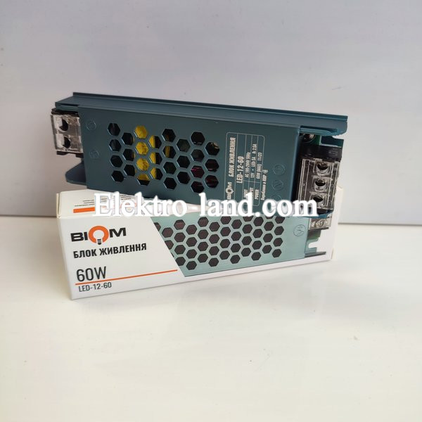 Блок питания  BIOM ultra 12V 60W 5A
