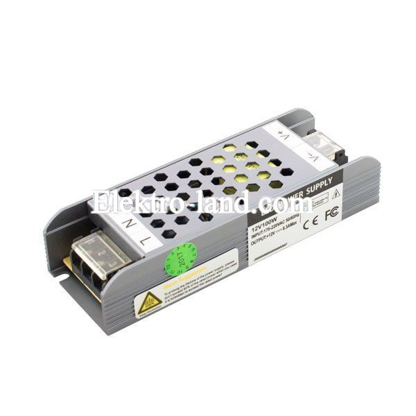 Блок питания 8.3A  (100W) негерметичный на 12 вольт Biom Professional   