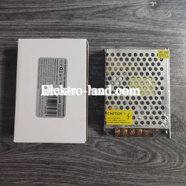 Блок питания металлический перфорированный MN-100 8.33A  (100W) негерметичный на 12 вольт AVT 