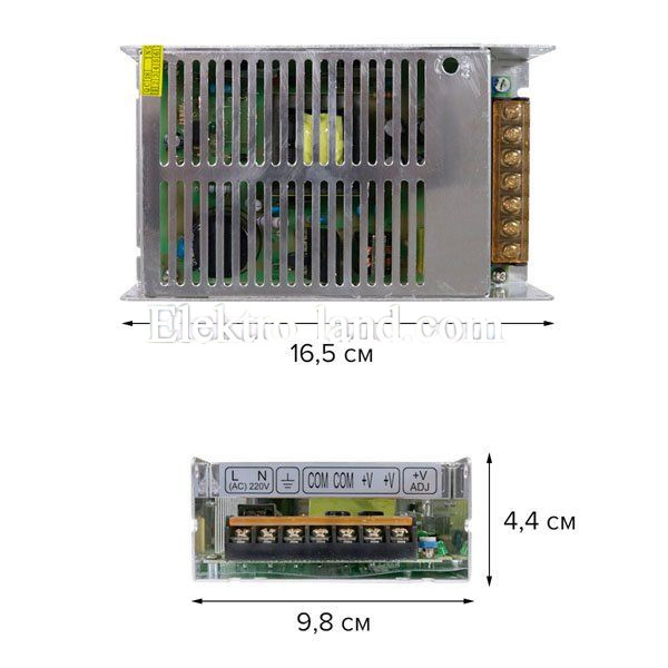 Блок питания 12.5A  (150W) негерметичный на 12 вольт Biom 