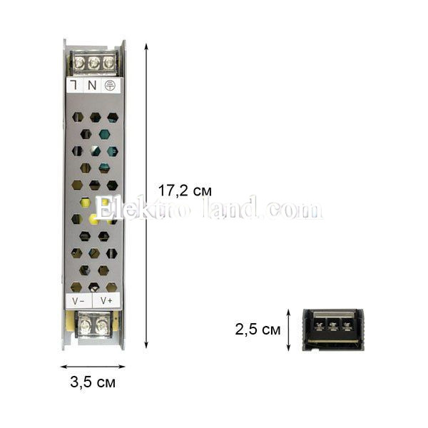 Блок питания 5A  (60W) негерметичный на 12 вольт Biom Professional   