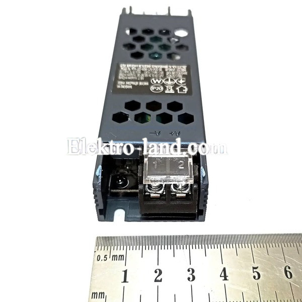 Блок питания 60W 12V MTK Electro MTK-LED-60W-12V-IP20-5A маленький 122х36х22мм (60Вт 12В 5А) для светодиодной LED ленты