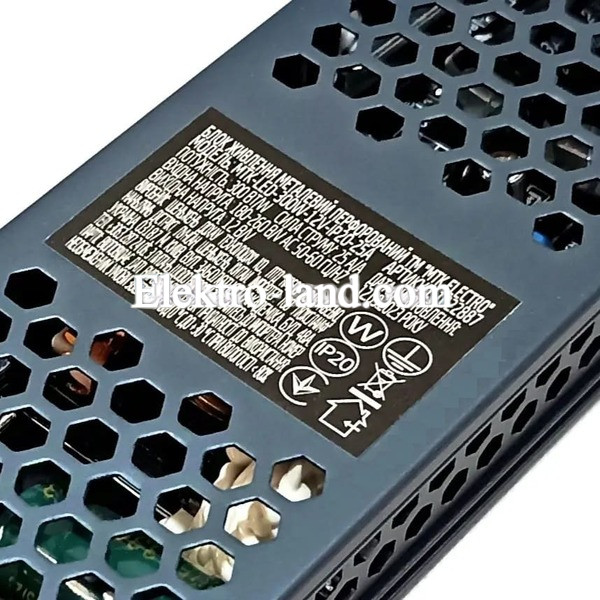 Блок питания 300W 12V MTK Electro MTK-LED-300W-12V-IP20-25A маленький 206х50х23мм (300Вт 12В 25А) для светодиодной LED ленты