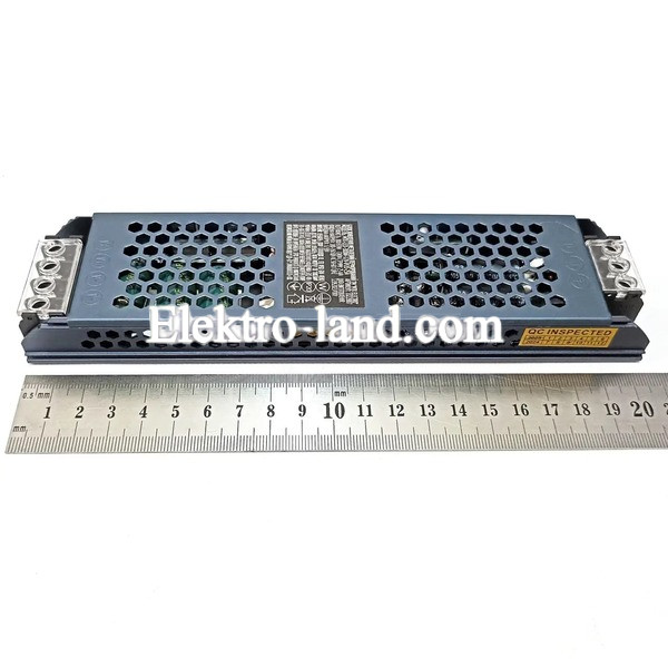 Блок питания 300W 12V MTK Electro MTK-LED-300W-12V-IP20-25A маленький 206х50х23мм (300Вт 12В 25А) для светодиодной LED ленты