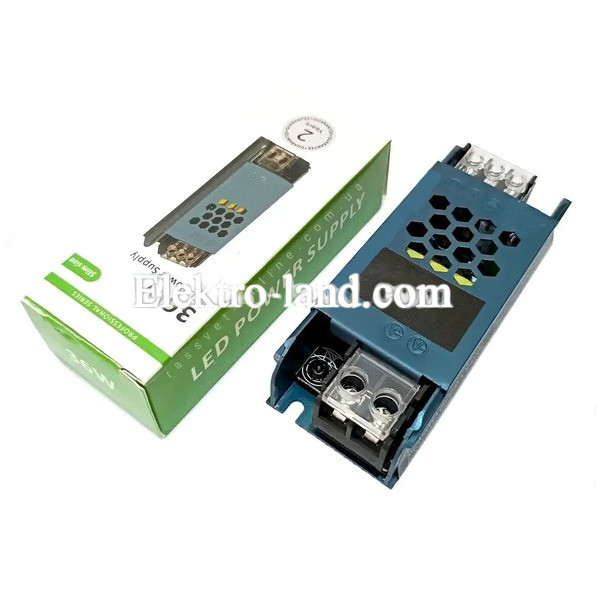 Блок питания 36W 12V MTK Electro MTK-LED-36W-12V-IP20-3A маленький 90х35х22мм (36Вт 12В 3А) для светодиодной LED ленты