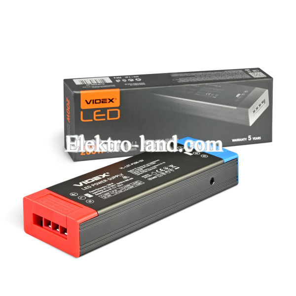 Блок питания для LED ленты VIDEX DC12V 16.6A 200W (VL-LST-P200-12V)
