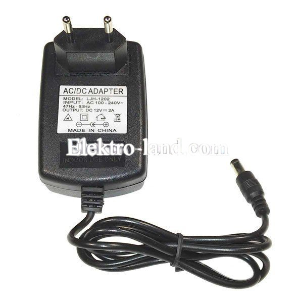 Блок питания 2A  24W пластиковый  на 12 вольт OEM