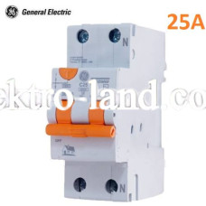 Дифференциальный автоматический выключатель (Дифавтомат) DDM60C25/030 2P 25A AC, 6kA General Electric 