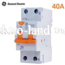 Дифференциальный автоматический выключатель (Дифавтомат) DDM60C40/030 2P 40A AC, 6kA General Electric 