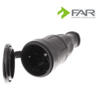 Разъем штепсельный каучуковый с заземлением FAR F49