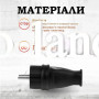 Вилка с заземлением прямая 16A (каучук), черная IP44, резиновая, влагозащищенная