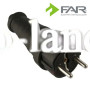 Вилка каучуковая с заземлением прямая FAR F48
