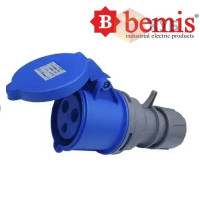 Розетка силовая переносная, разъем 3х16A 220V IP44 Bemis BC1-1403-2312 Полиамид