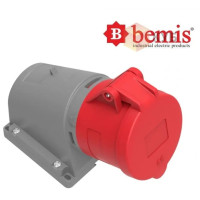 Розетка стационарная силовая 380V 5х32A полиамид IP44 Bemis Полиамид