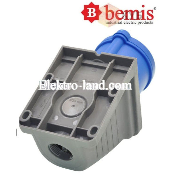 Розетка стационарная силовая 220V 3х32A полиамид IP44 Bemis Полиамид
