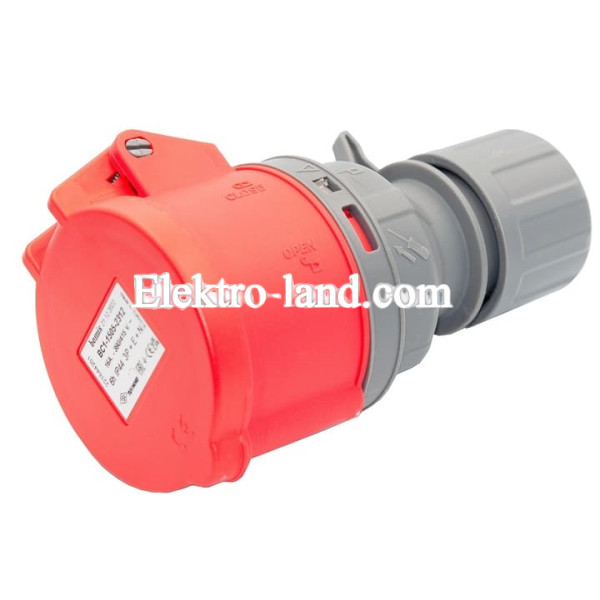 Разъем, розетка силовая переносная 380V 4х32A полиамид IP44 Bemis (BC1-3504-2312) 