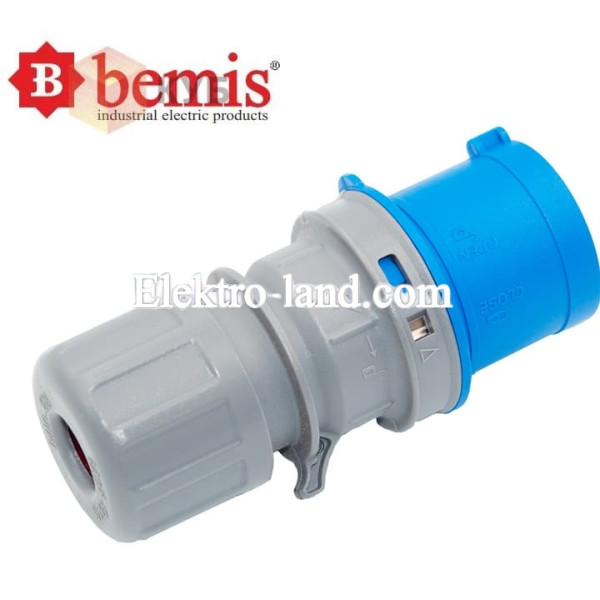 Вилка силовая 3х16A 220V IP44 Bemis BC1-1403-2011