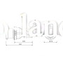 Вилка силовая 3х32A 220V IP44 Bemis BC1-3403-2011 (кабельная вилка для генераторов)
