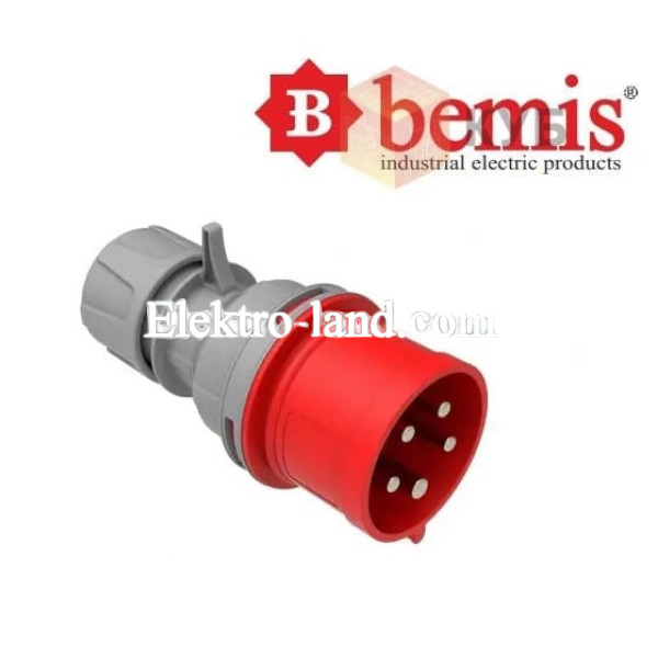 Вилка силовая 380V 5х32A IP44 Bemis BC1-3505-2011
