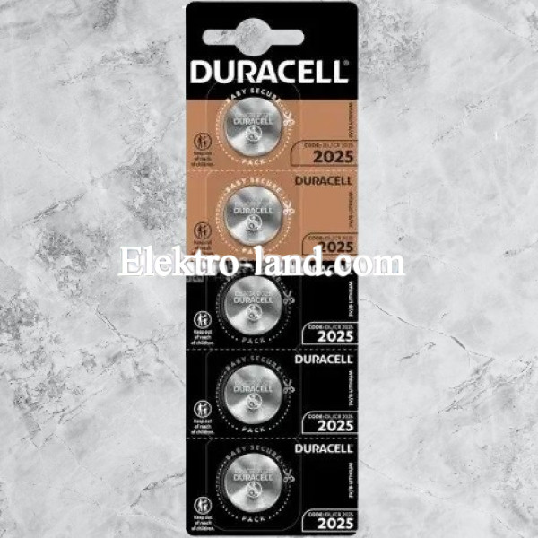 Батарейка DURACELL 2025 (CR2025) для часов, пультов и медицинских устройств