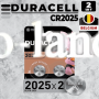 Батарейка DURACELL 2025 (CR2025) для часов, пультов и медицинских устройств