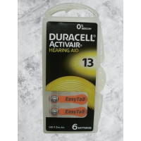 Батарейки DURASELL Activair 13 для слухового аппарата 6 шт