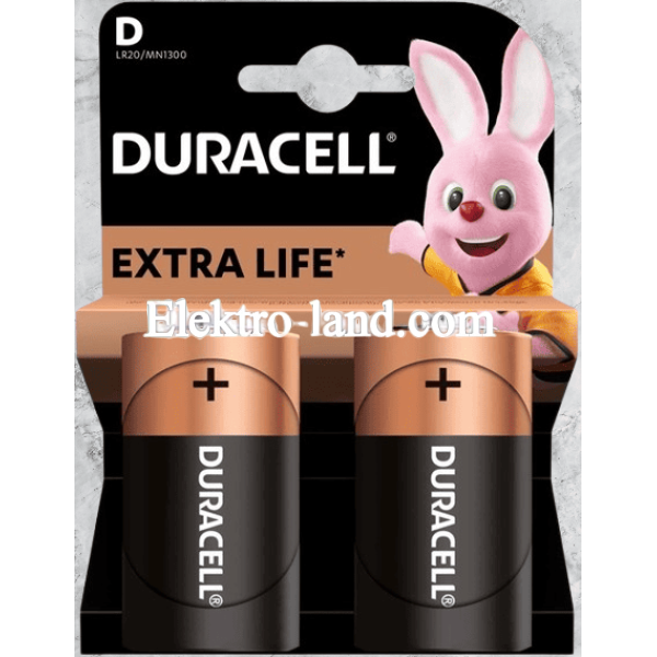 Батарейка DURACELL LR20 D MN1300 (2 шт. блистер)