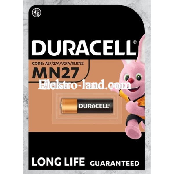 Батарейка MN27 (A27) Duracell Alkaline 12V