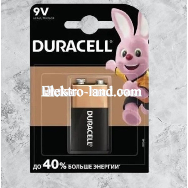 Батарейка DURACELL 6F22 (1640) 9V крона
