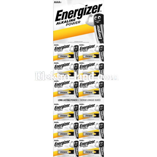 Батарейки AAA (LR3) Energizer Alkaline Power (12шт.)