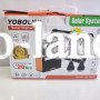 Портативная солнечная станция YOBOLIFE 3601-LM-6V функция Power Bank, мощный фонарь, FM радио, MP3+2 лампочки