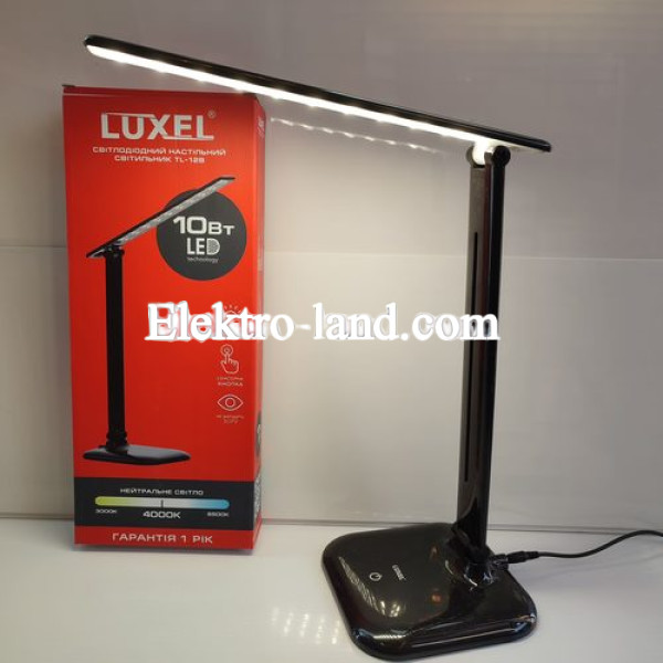 Светодиодный настольный светильник LUXEL 10W (черный)  (TL-12B)