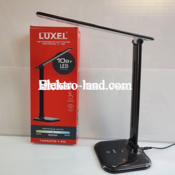 Светодиодный настольный светильник LUXEL 10W (черный)  (TL-12B)