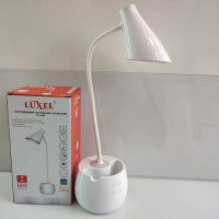 Светодиодный настольный светильник LUXEL 7W (белый) + органайзер, ночник (TL-10W)