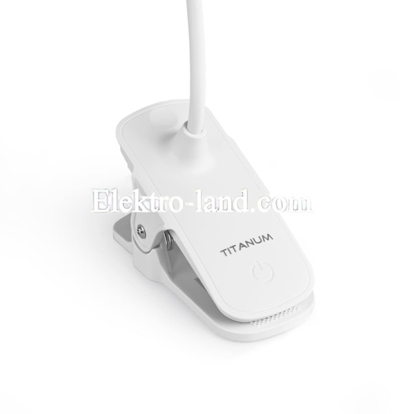 LED настольная лампа с аккумулятором TITANUM TLTF-013W 7W 3000-6000K на прищепке