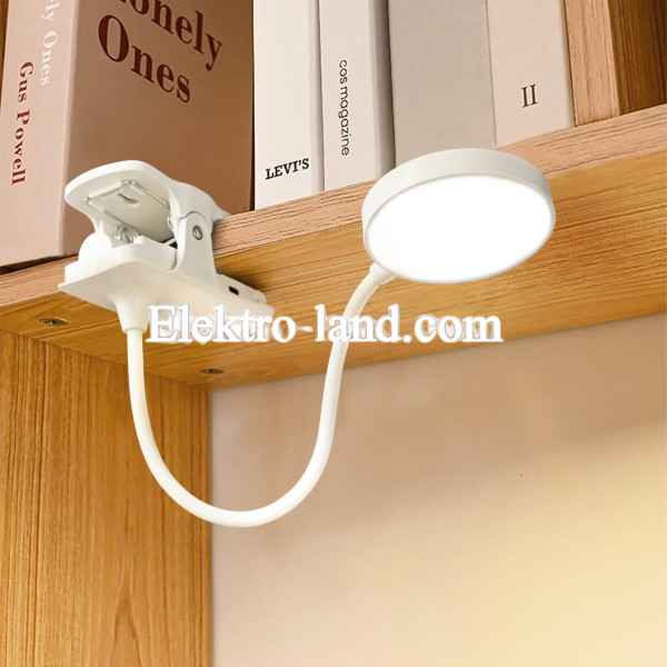 LED настольная лампа с аккумулятором TITANUM TLTF-013W 7W 3000-6000K на прищепке