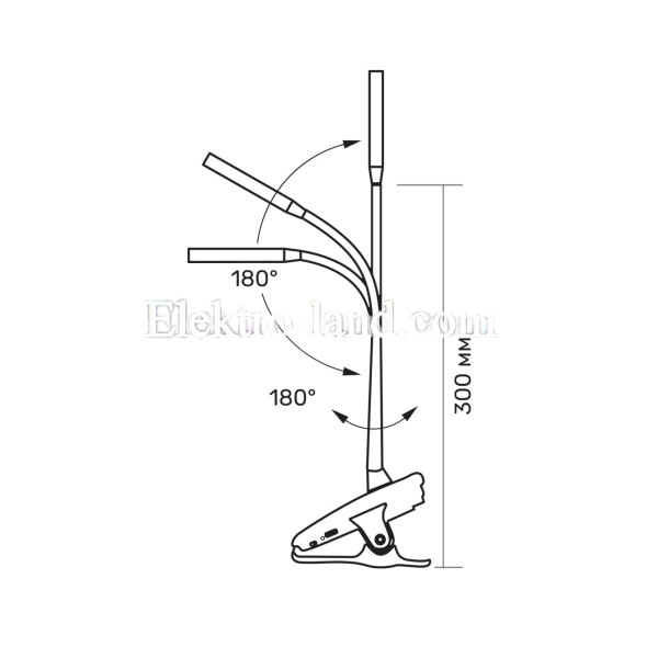 LED настольная лампа с аккумулятором TITANUM TLTF-013W 7W 3000-6000K на прищепке
