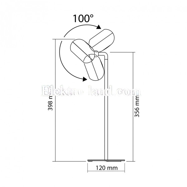 LED настольная лампа с аккумулятором VIDEX VLE-TF18B 3W 3000-5500K черная