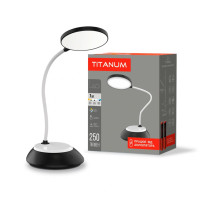 LED лампа настольная с аккумулятором TITANUM TLTF-022B 7W 3000-6500K USB черная