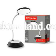 LED лампа настольная с аккумулятором TITANUM TLTF-022B 7W 3000-6500K USB черная