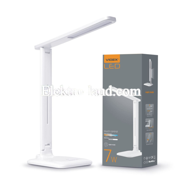 Настольная лампа VIDEX TF02W 7W 3000-5500K VL-TF02W белая