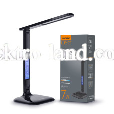 Настольный светильник VIDEX  7W 3000-5500K VL-TF05B с дисплеем черный