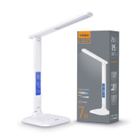 Настольная лампа VIDEX  7W 3000-5500K VL-TF05W с дисплеем белая